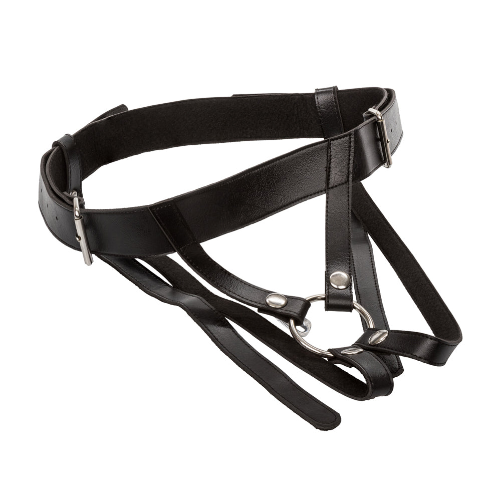 Universal Love Rider Premium Ring Harness Black | 716770072016 | Available at EroticWarehouse.com