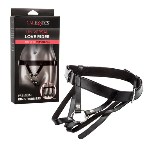 Universal Love Rider Premium Ring Harness Black | 716770072016 | Available at EroticWarehouse.com