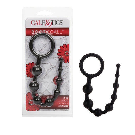 Booty Call X-10 Beads Black | 716770072955 | Available at EroticWarehouse.com