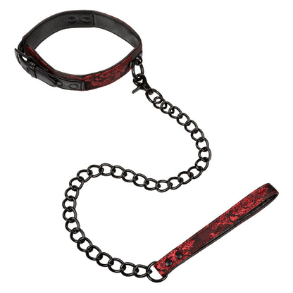 Scandal Collar With Leash Red | 716770077042 | Available at EroticWarehouse.com