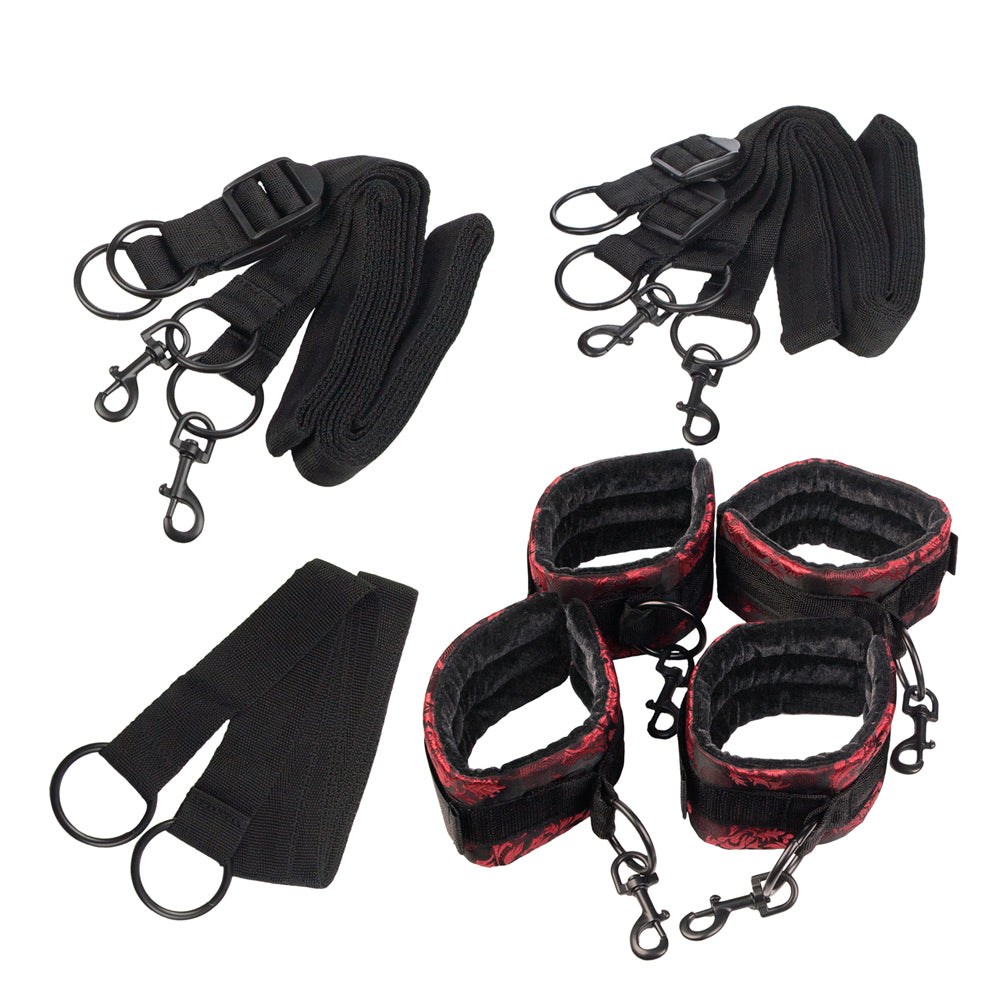 Scandal Bed Restraints Red | 716770077073 | Available at EroticWarehouse.com