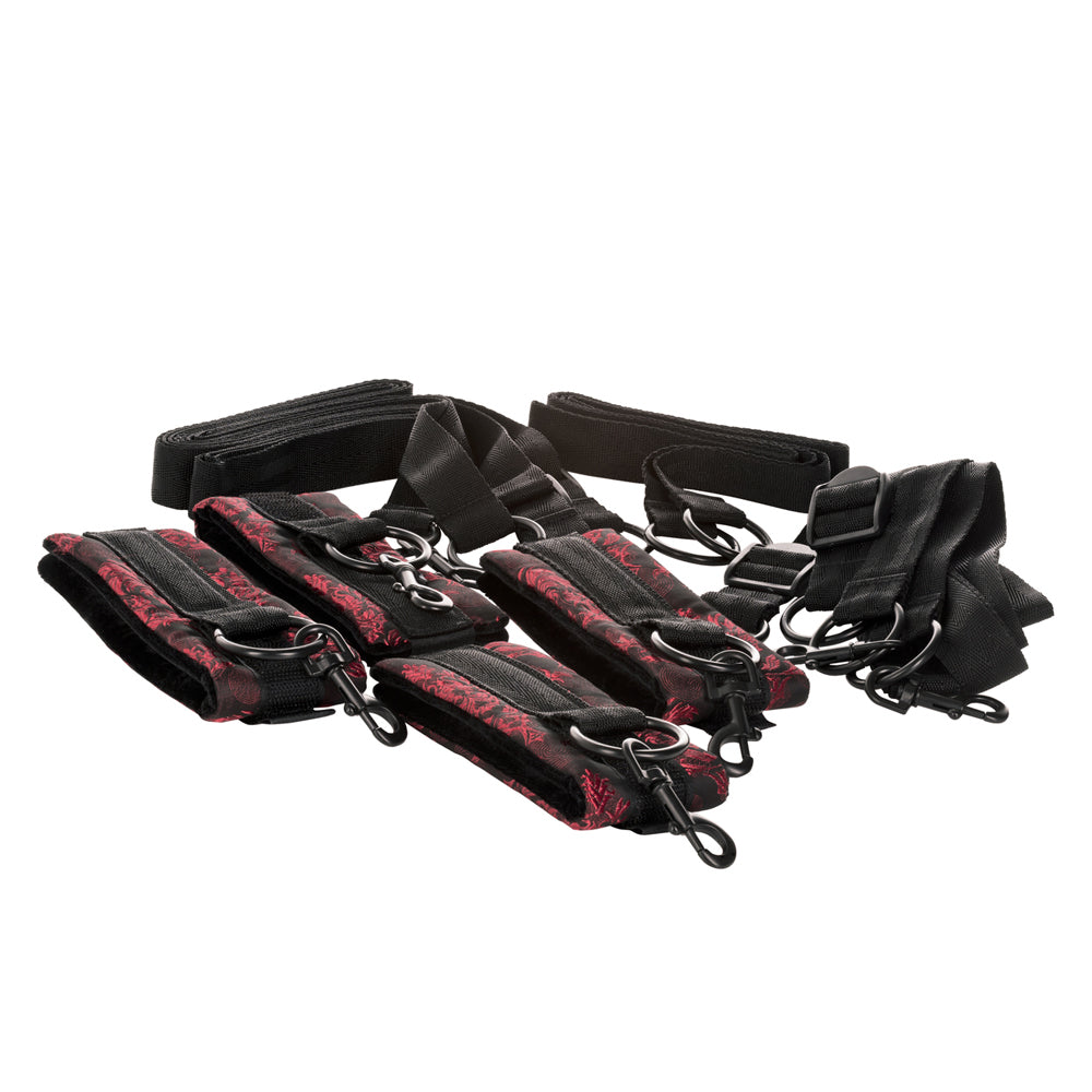 Scandal Bed Restraints Red | 716770077073 | Available at EroticWarehouse.com
