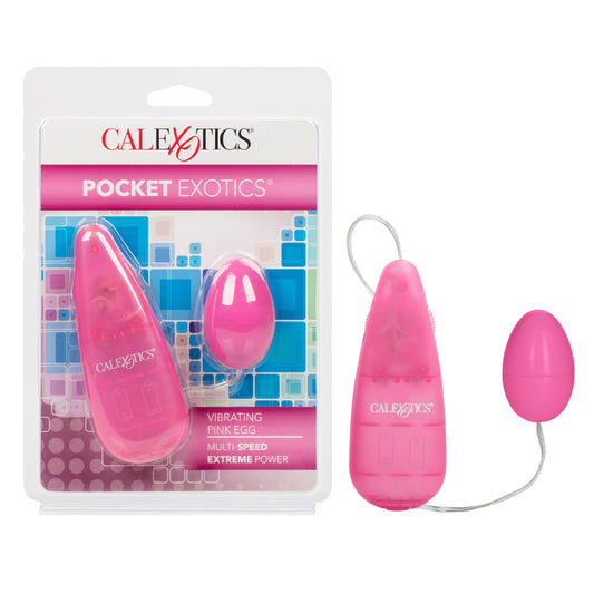 Pocket Exotics Vibrating Pink Egg Pink | 716770080462 | Available at EroticWarehouse.com
