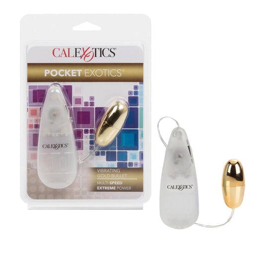 Pocket Exotics Vibrating Gold Bullet Gold | 716770080479 | Available at EroticWarehouse.com