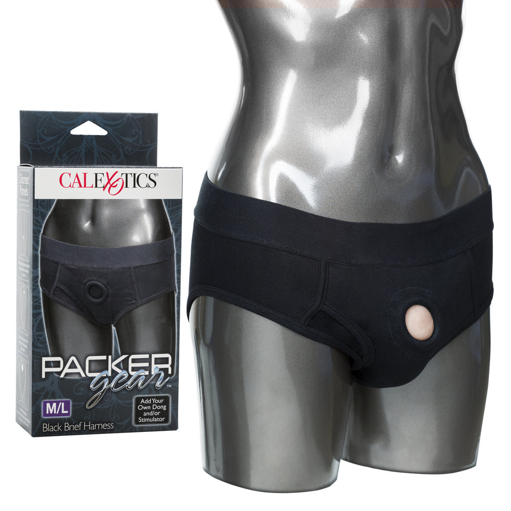 Packer Gear Black Brief Harness M/L | 716770081377 | Available at EroticWarehouse.com