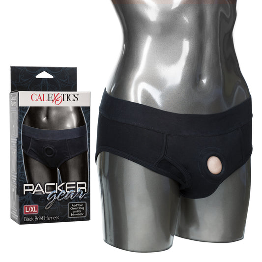 Packer Gear Black Brief Harness L/XL | 716770081384 | Available at EroticWarehouse.com
