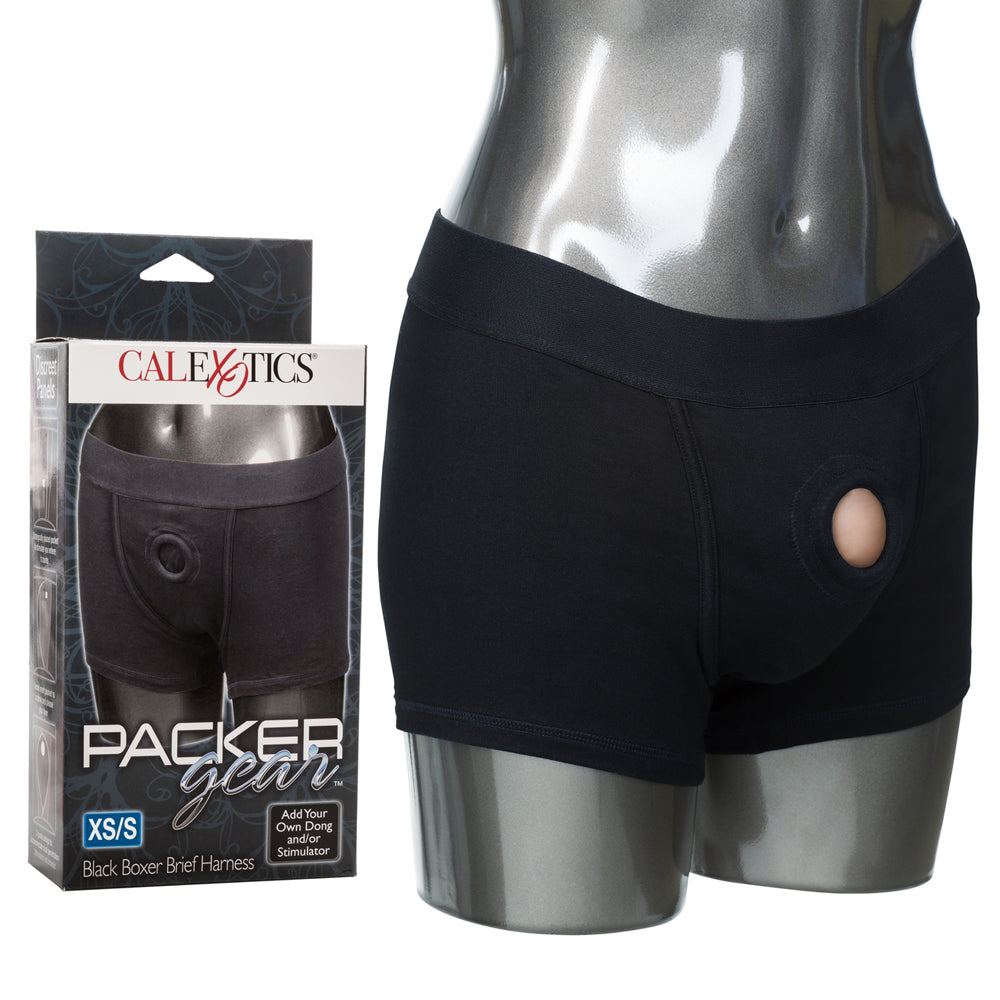 Packer Gear Black Boxer Brief Harness XS/S | 716770081391 | Available at EroticWarehouse.com