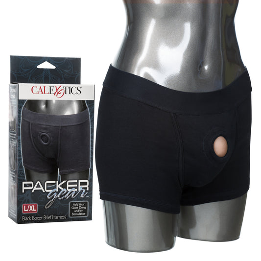 Packer Gear Black Boxer Brief Harness L/XL | 716770081414 | Available at EroticWarehouse.com