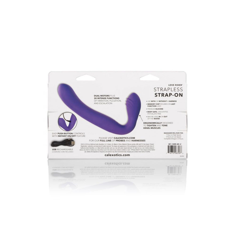 Rechargeable Silicone Love Rider Strapless Strap-On Purple | 716770083586 | Available at EroticWarehouse.com
