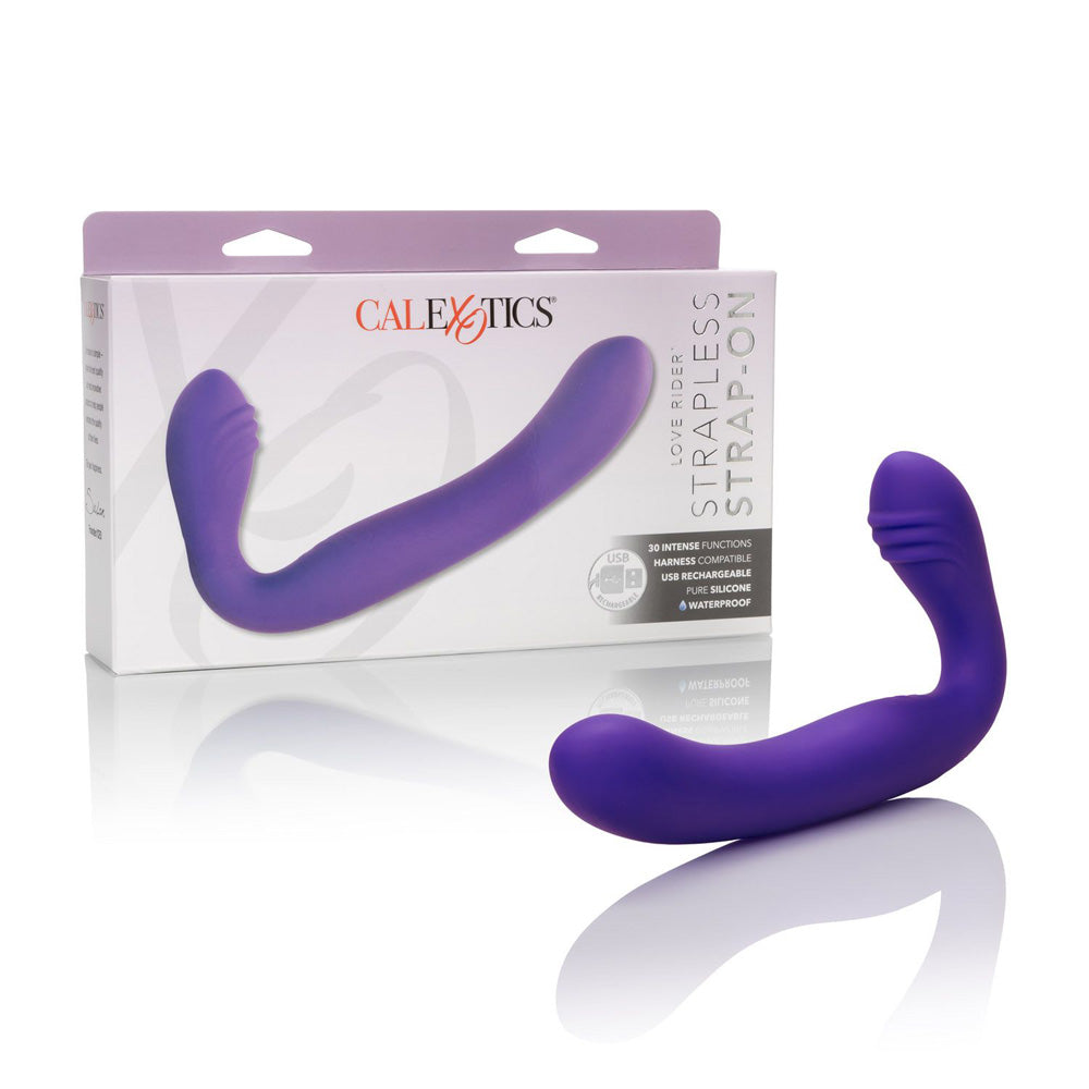 Rechargeable Silicone Love Rider Strapless Strap-On Purple | 716770083586 | Available at EroticWarehouse.com
