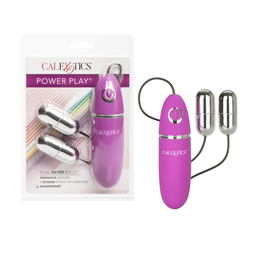 Power Play Dual Silver Bullets Silver | 716770084675 | Available at EroticWarehouse.com
