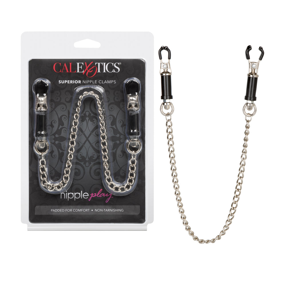Nipple Play Superior Nipple Clamps Silver | 716770086006 | Available at EroticWarehouse.com