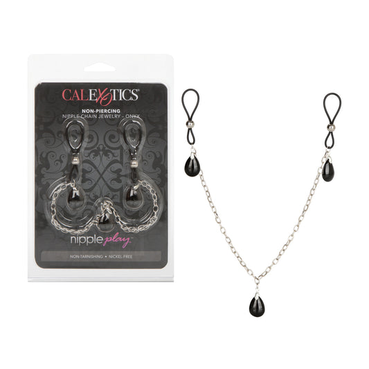 Nipple Play Non-Piercing Nipple Chain Jewelry Onyx | 716770086396 | Available at EroticWarehouse.com