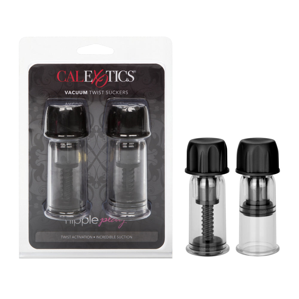 Nipple Play Vacuum Twist Suckers Black | 716770086761 | Available at EroticWarehouse.com