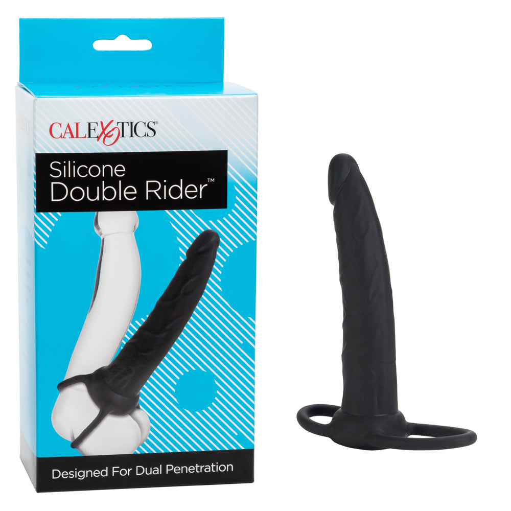 Silicone Double Rider Black | 716770087256 | Available at EroticWarehouse.com
