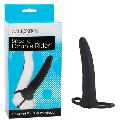 Silicone Double Rider Black | 716770087256 | Available at EroticWarehouse.com