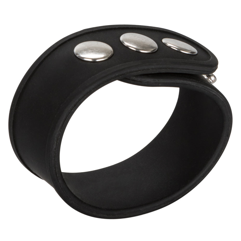 Silicone Tri-Snap Erection Ring Black | 716770087393 | Available at EroticWarehouse.com