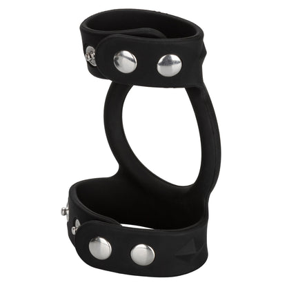 Silicone Tri-Snap C & B Cage Black | 716770087430 | Available at EroticWarehouse.com