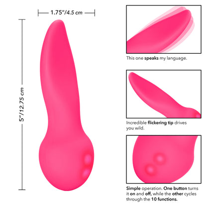 Mini Marvels Silicone Marvelous Flicker Pink | 716770087584 | Available at EroticWarehouse.com