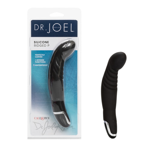 Dr. Joel Kaplan Silicone Ridged P Black | 716770087645 | Available at EroticWarehouse.com