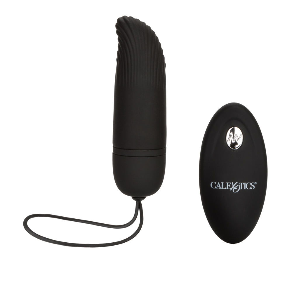 Silicone Remote Ridged G Black | 716770087843 | Available at EroticWarehouse.com