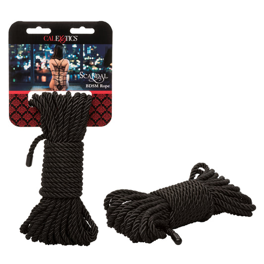 Scandal Bdsm Rope 32.75' Black | 716770089519 | Available at EroticWarehouse.com
