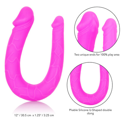 Silicone Double Dong Ac/Dc Dong Pink | 716770091864 | Available at EroticWarehouse.com