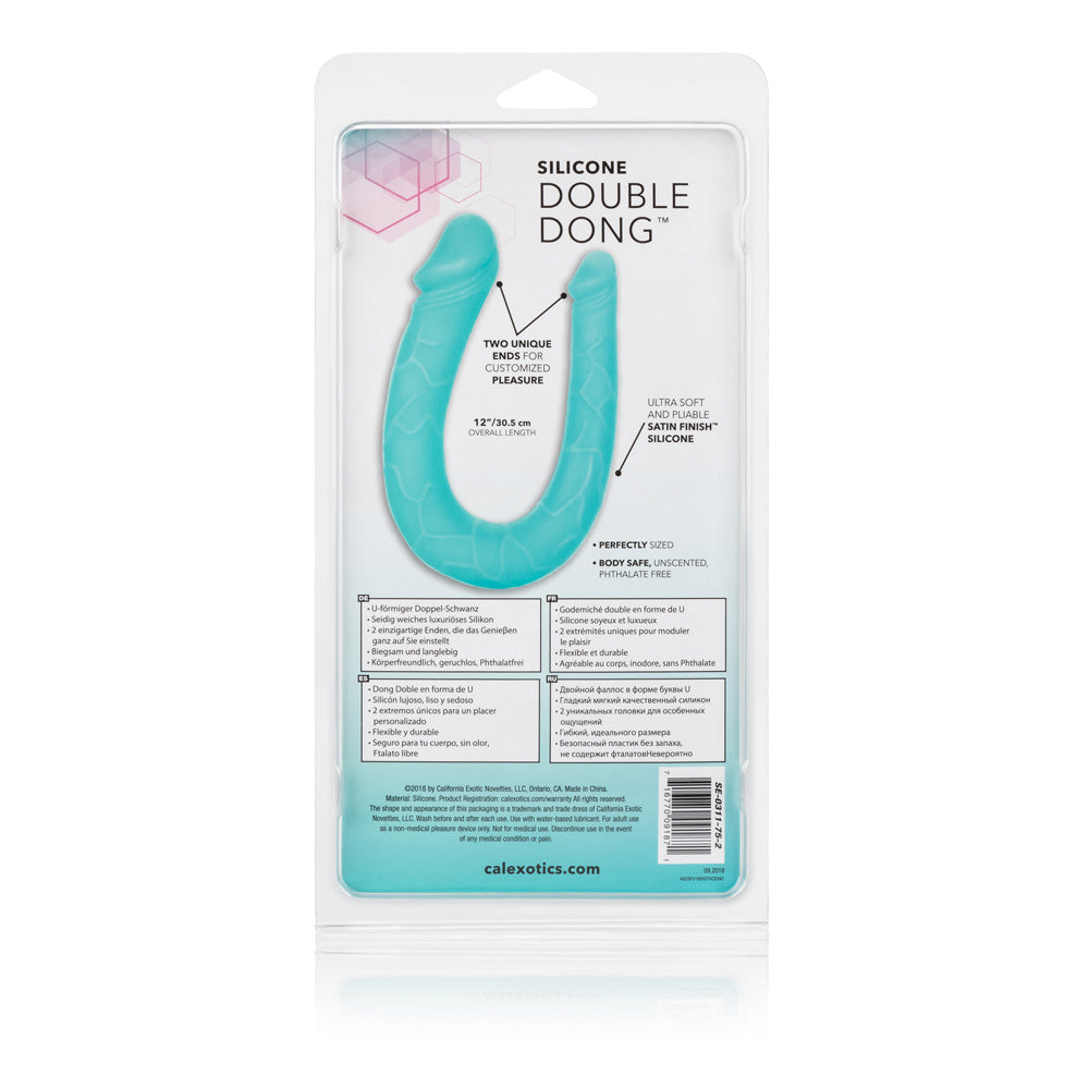 Silicone Double Dong Ac/Dc Dong Teal | 716770091871 | Available at EroticWarehouse.com