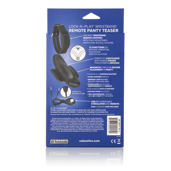 Lock-N-Play Wristband Remote Panty Teaser | 716770092151 | Available at EroticWarehouse.com