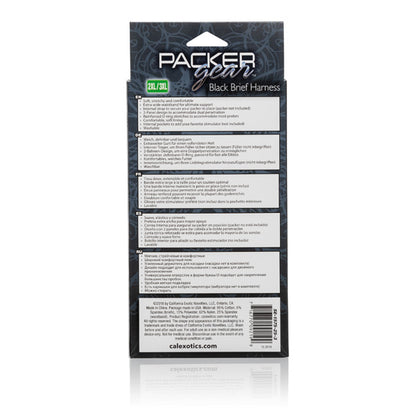 Packer Gear Black Brief Harness 2Xl/3Xl | 716770092199 | Available at EroticWarehouse.com