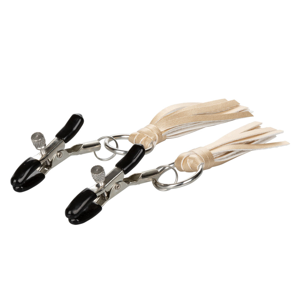 Nipple Play Playful Tassels Nipple Clamps Gold | 716770092274 | Available at EroticWarehouse.com
