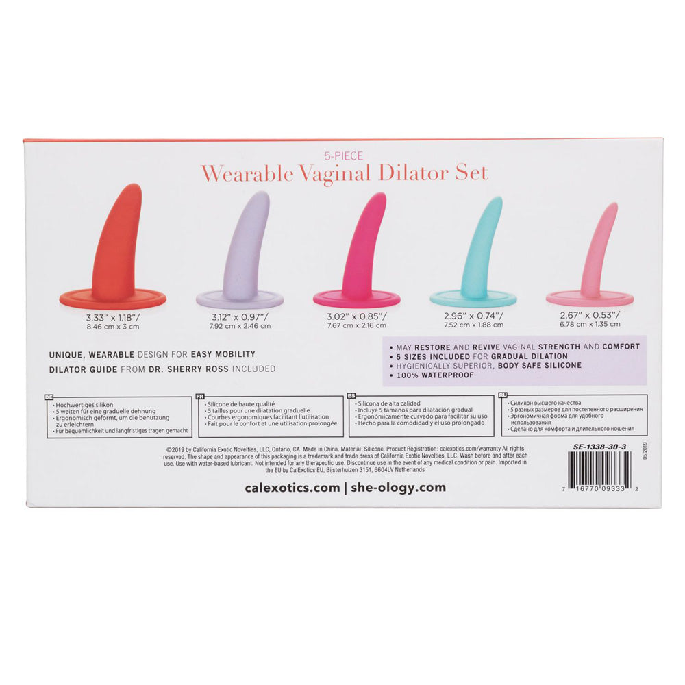 She-Ology 5Pc Wearable Vaginal Dilator Set | 716770093332 | Available at EroticWarehouse.com