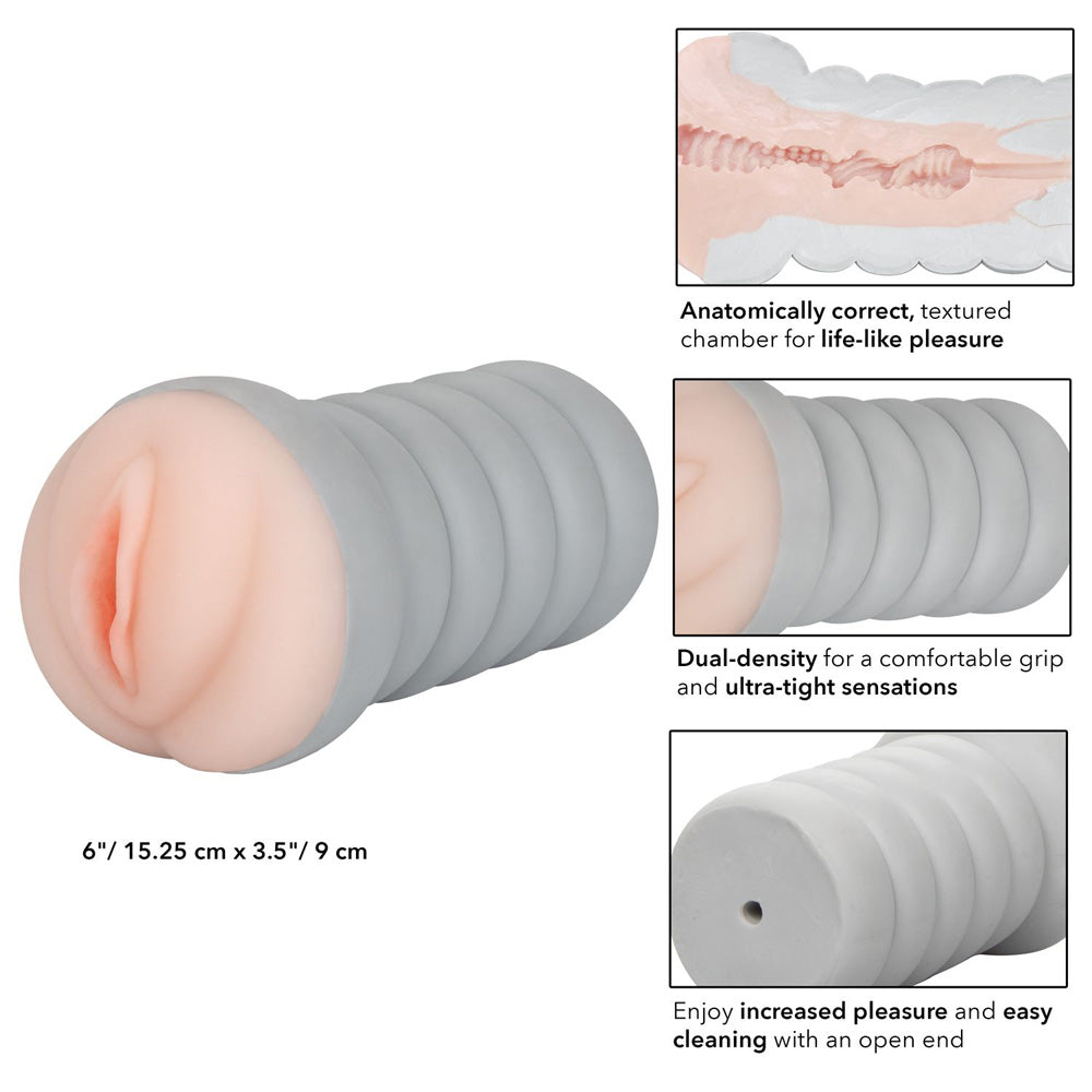 Ribbed Gripper Tight Pussy Ivory | 716770093615 | Available at EroticWarehouse.com