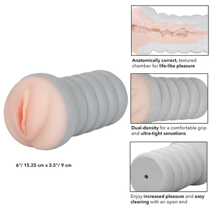 Ribbed Gripper Tight Pussy Ivory | 716770093615 | Available at EroticWarehouse.com