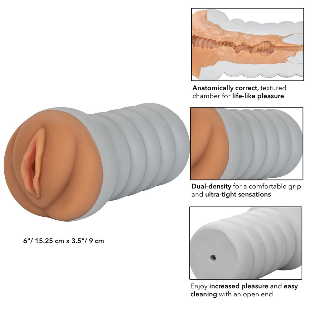 Ribbed Gripper Tight Pussy Brown | 716770093622 | Available at EroticWarehouse.com