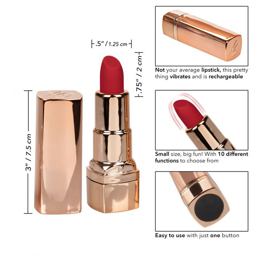 Hide & Play Rechargeable Lipstick Red | 716770093660 | Available at EroticWarehouse.com