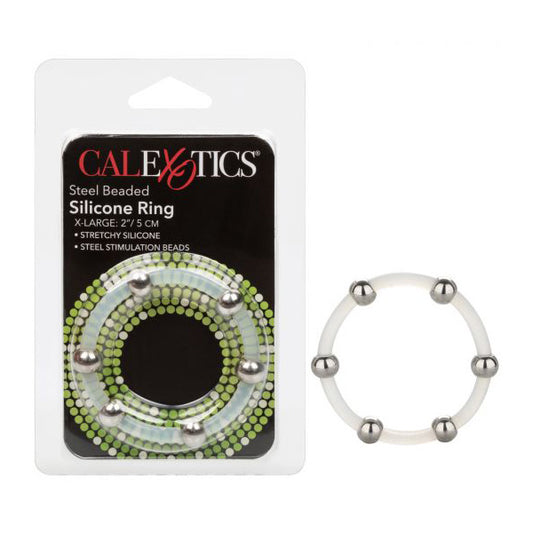 Steel Beaded Silicone Ring X-Large | 716770094230 | Available at EroticWarehouse.com