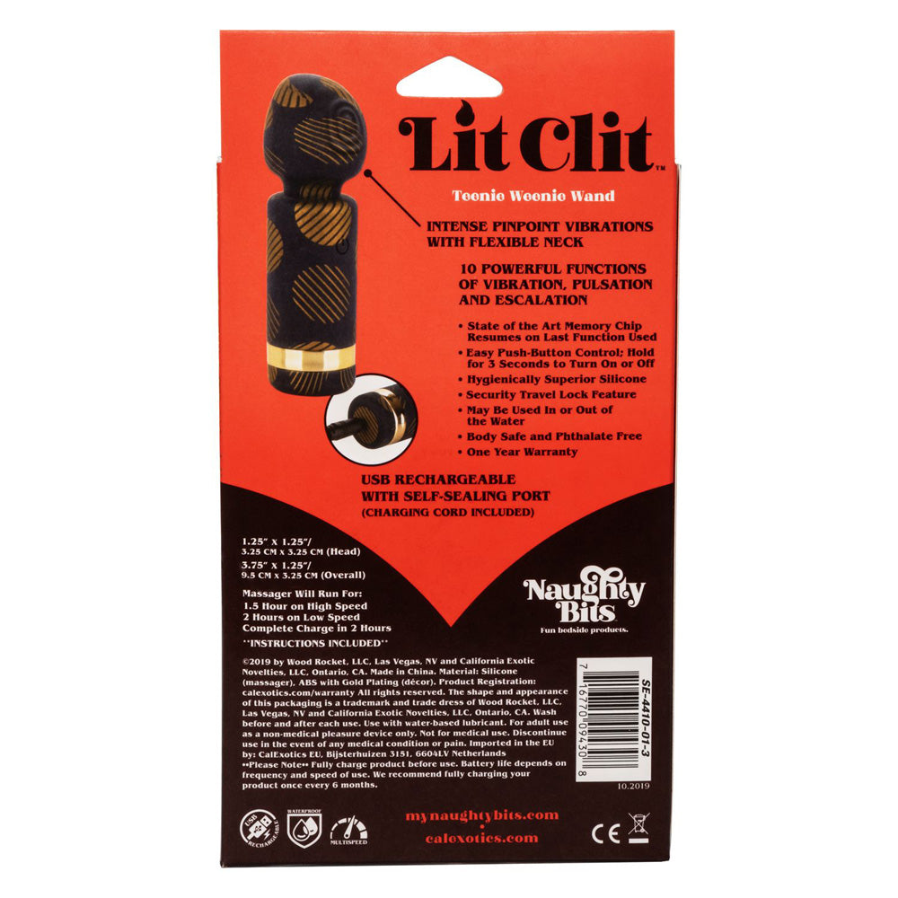 Naughty Bits Lit Clit Teeny Weenie Wand | 716770094308 | Available at EroticWarehouse.com