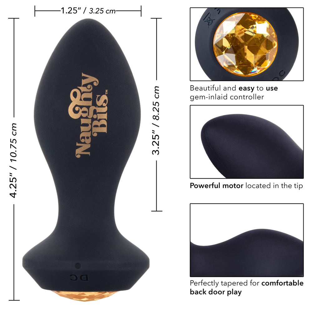 Naughty Bits Shake Your Ass Petite Vibrating Butt Plug | 716770094407 | Available at EroticWarehouse.com