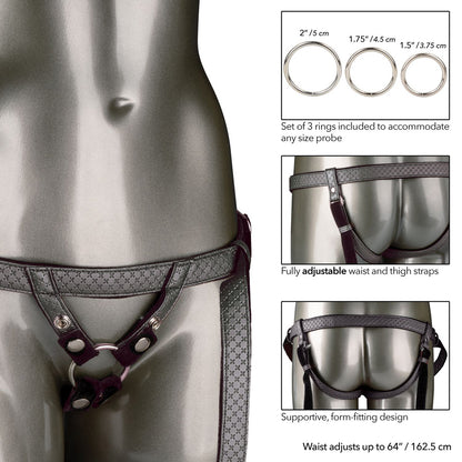 Her Royal Harness The Regal Duchess Pewter | 716770094537 | Available at EroticWarehouse.com