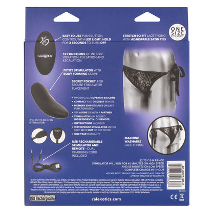 Remote Control Lace Thong Set | 716770096203 | Available at EroticWarehouse.com