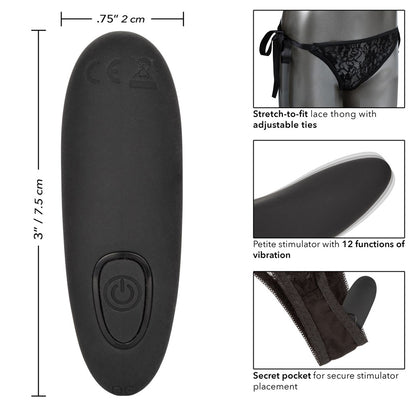 Remote Control Lace Thong Set | 716770096203 | Available at EroticWarehouse.com