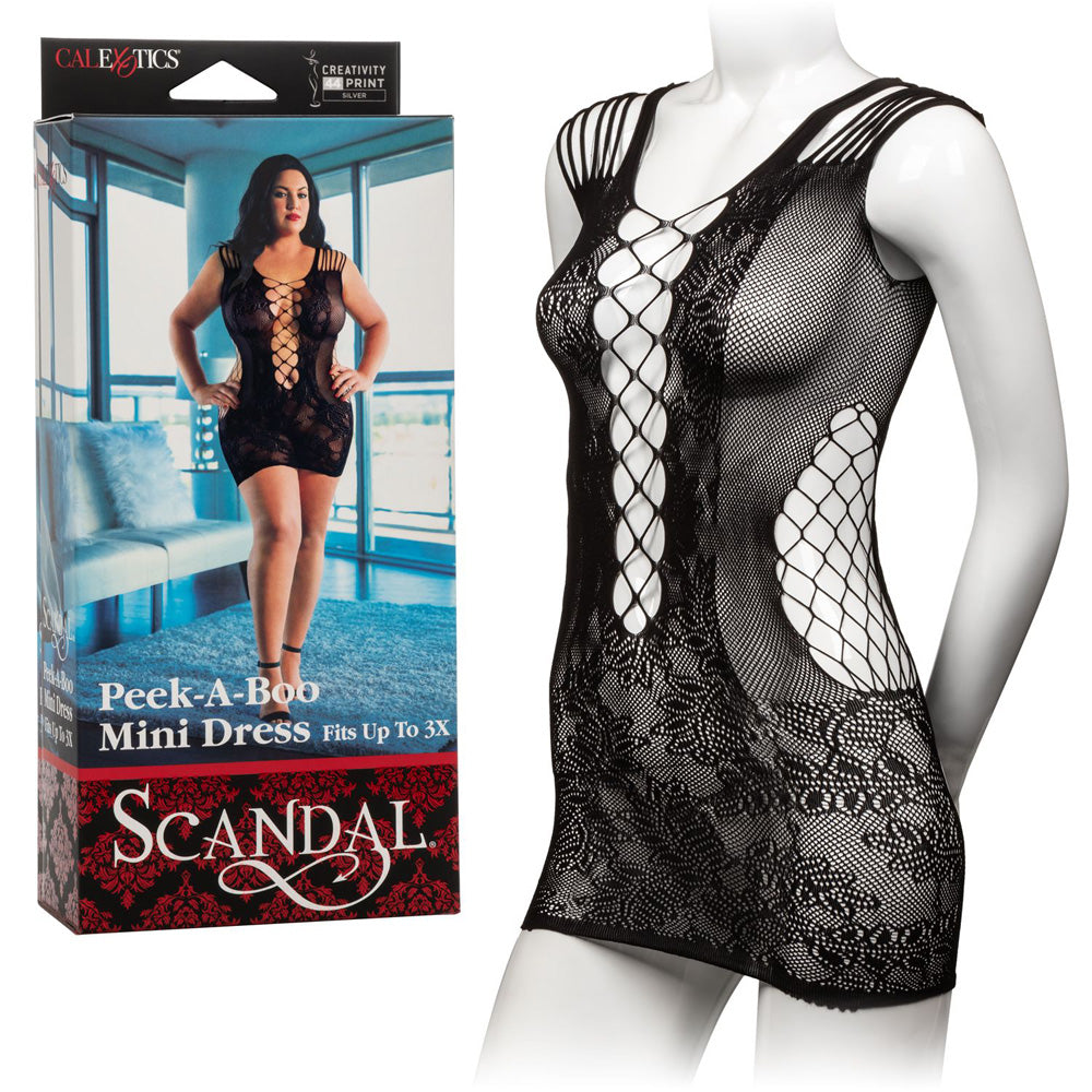 Scandal Plus Size Peek-A-Boo Mini Dress | 716770096692 | Available at EroticWarehouse.com