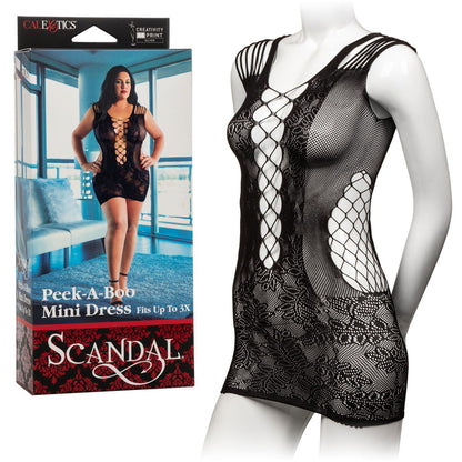 Scandal Plus Size Peek-A-Boo Mini Dress | 716770096692 | Available at EroticWarehouse.com