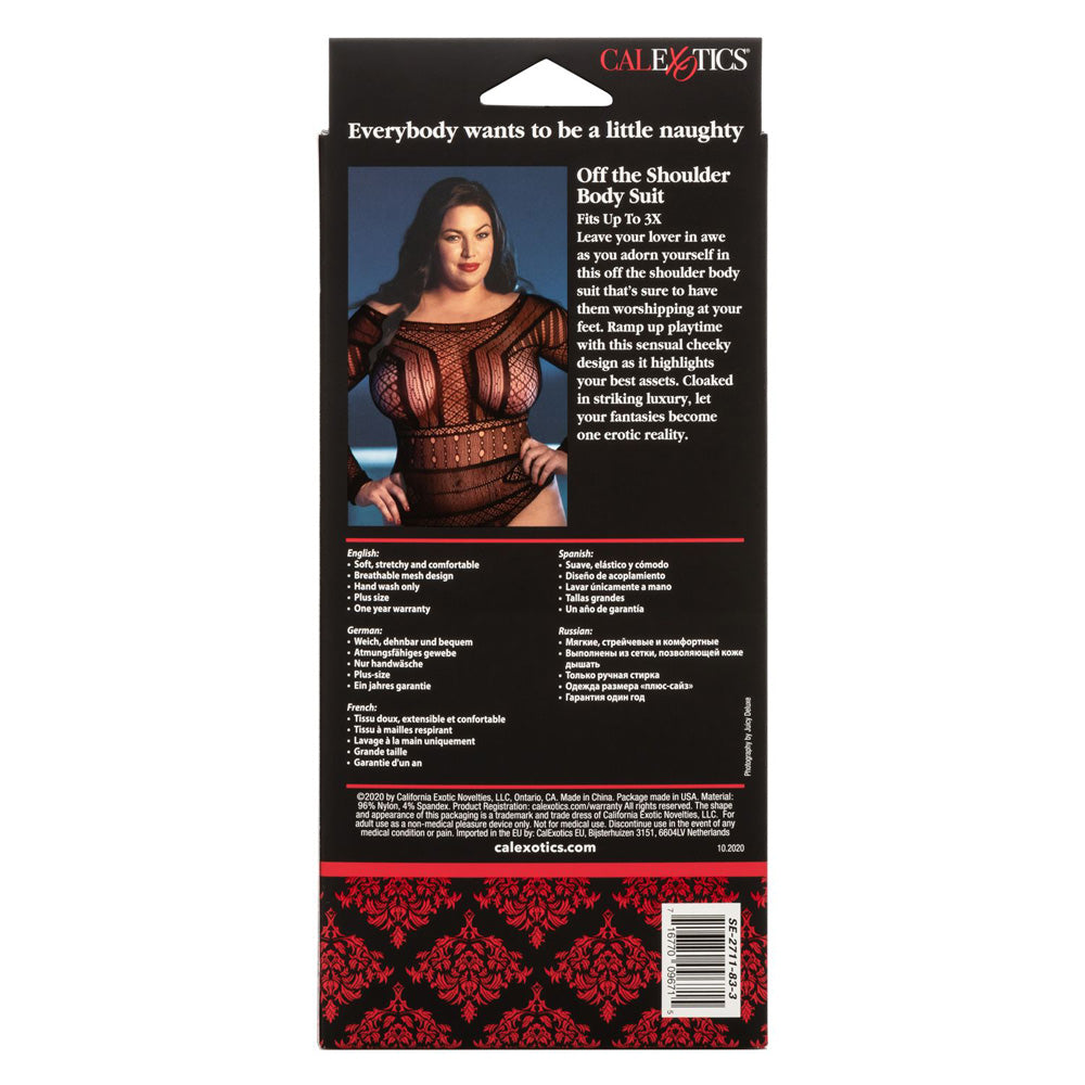 Scandal Plus Size Off The Shoulder Body Suit | 716770096715 | Available at EroticWarehouse.com