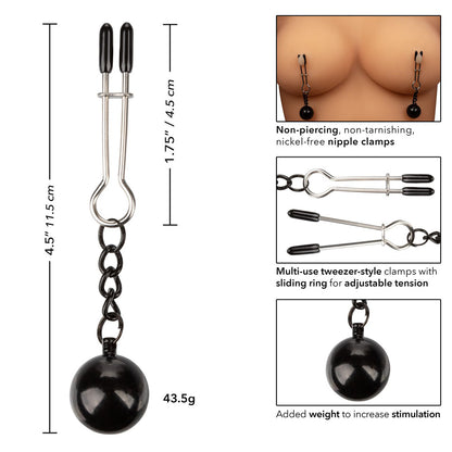 Nipple Grips Weighted Tweezer Nipple Clamps | 716770097453 | Available at EroticWarehouse.com