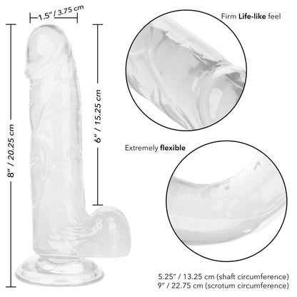 Size Queen 6" Clear | 716770098603 | Available at EroticWarehouse.com