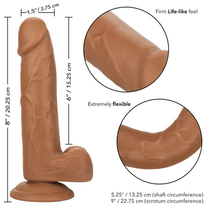 Size Queen 6" Brown | 716770098627 | Available at EroticWarehouse.com