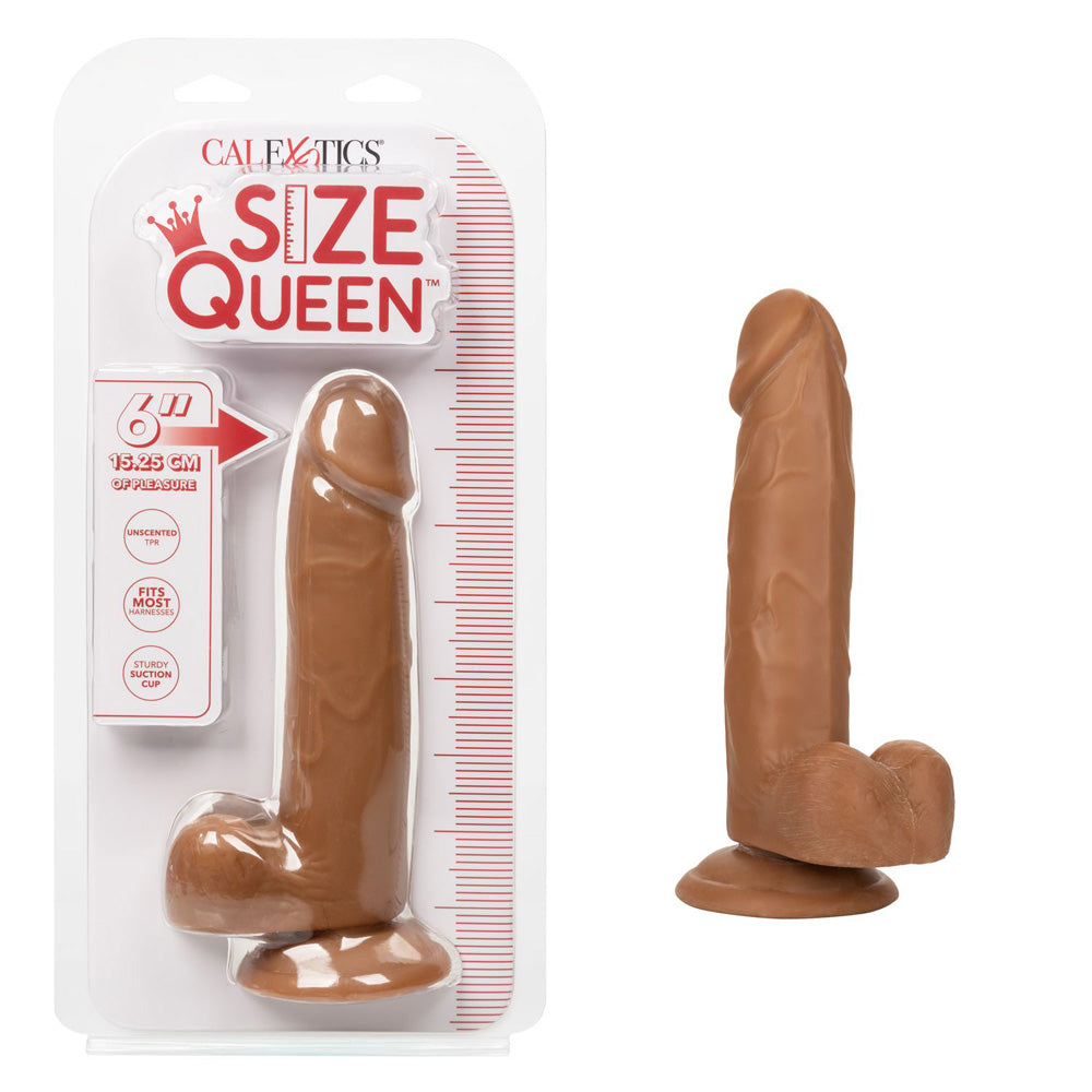 Size Queen 6" Brown | 716770098627 | Available at EroticWarehouse.com