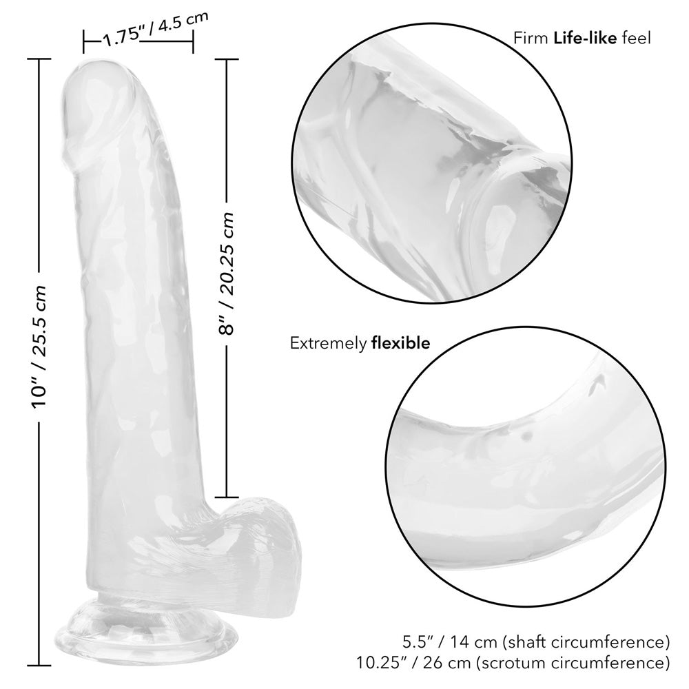 Size Queen 8" Clear | 716770098634 | Available at EroticWarehouse.com